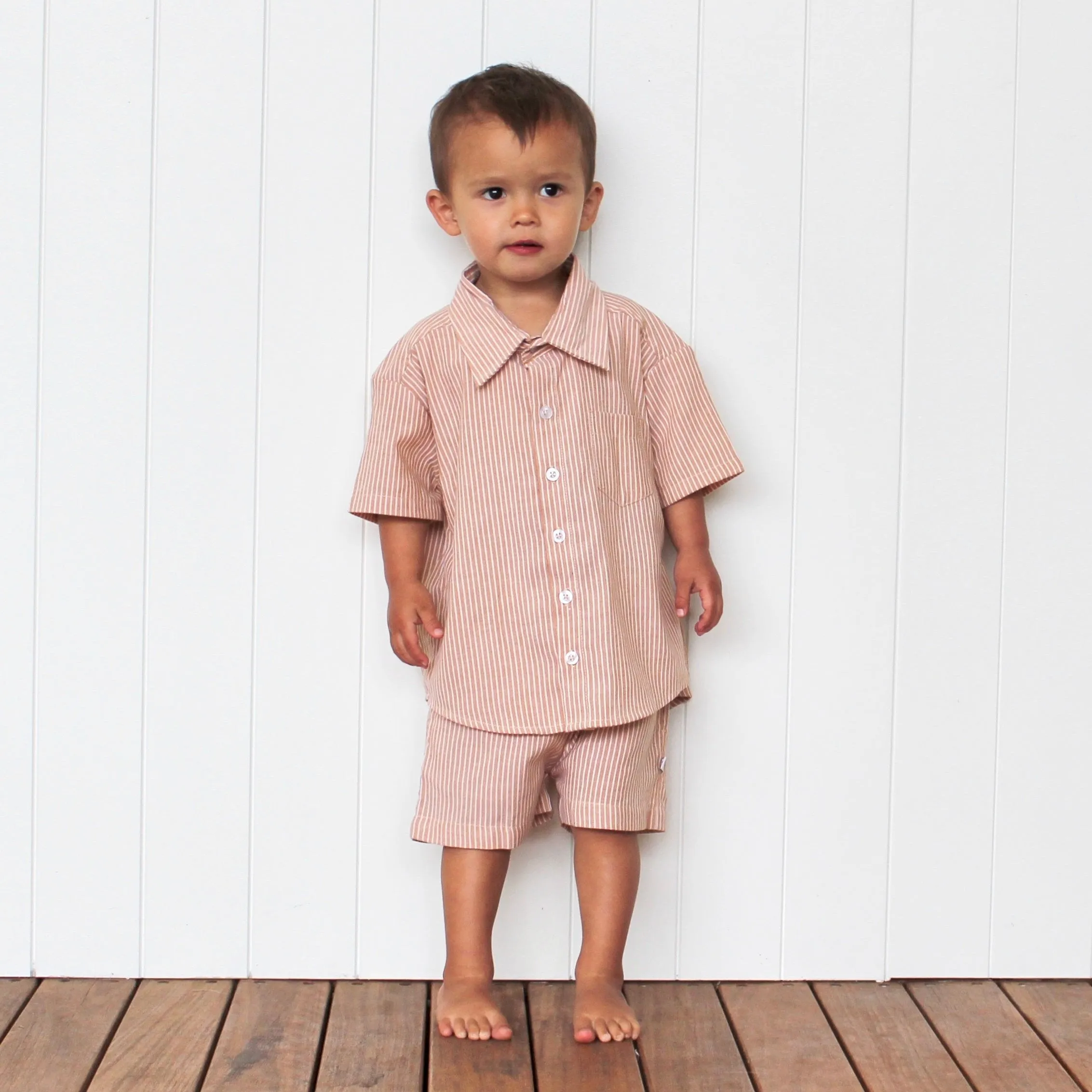 'Mocha Stripe' Shorts