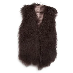 Mongolian Lamb Vest Brown