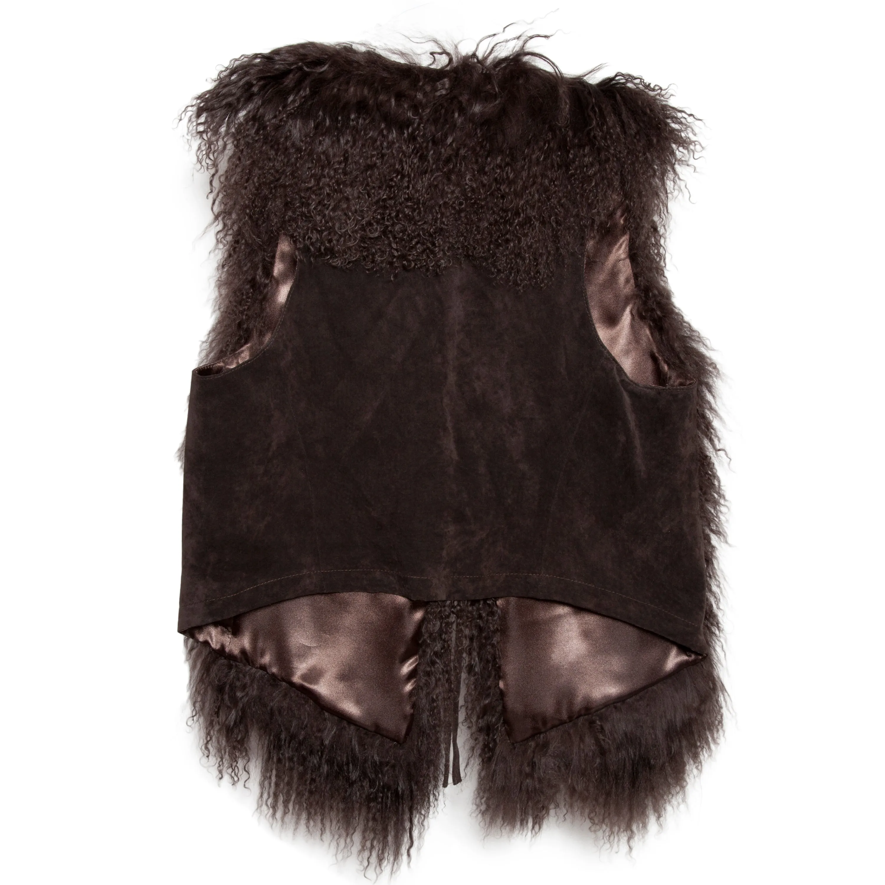 Mongolian Lamb Vest Brown