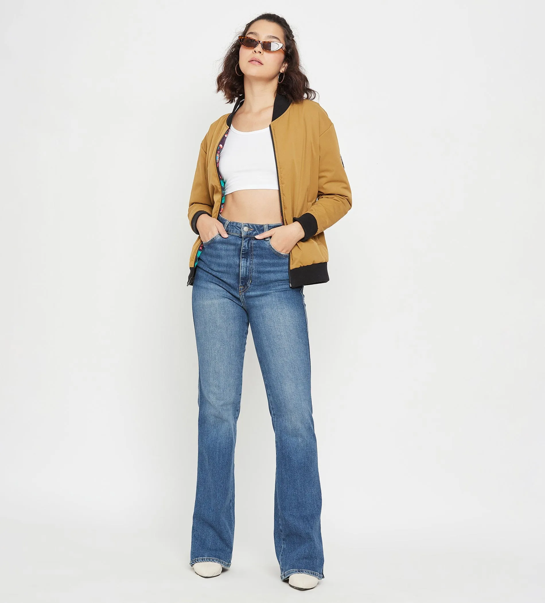 Multicolor Printed Reversible Jacket for Women
