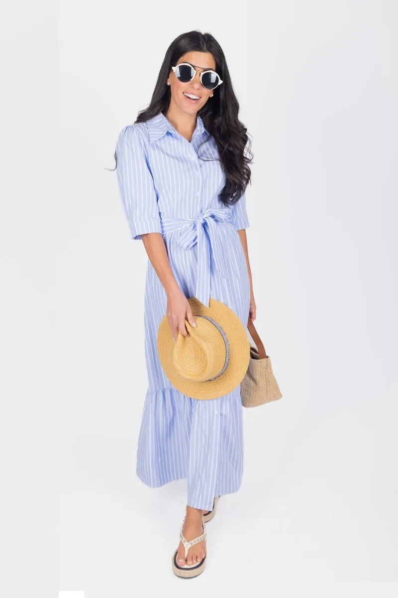 NYLAH DRESS (BLUE STRIPE)