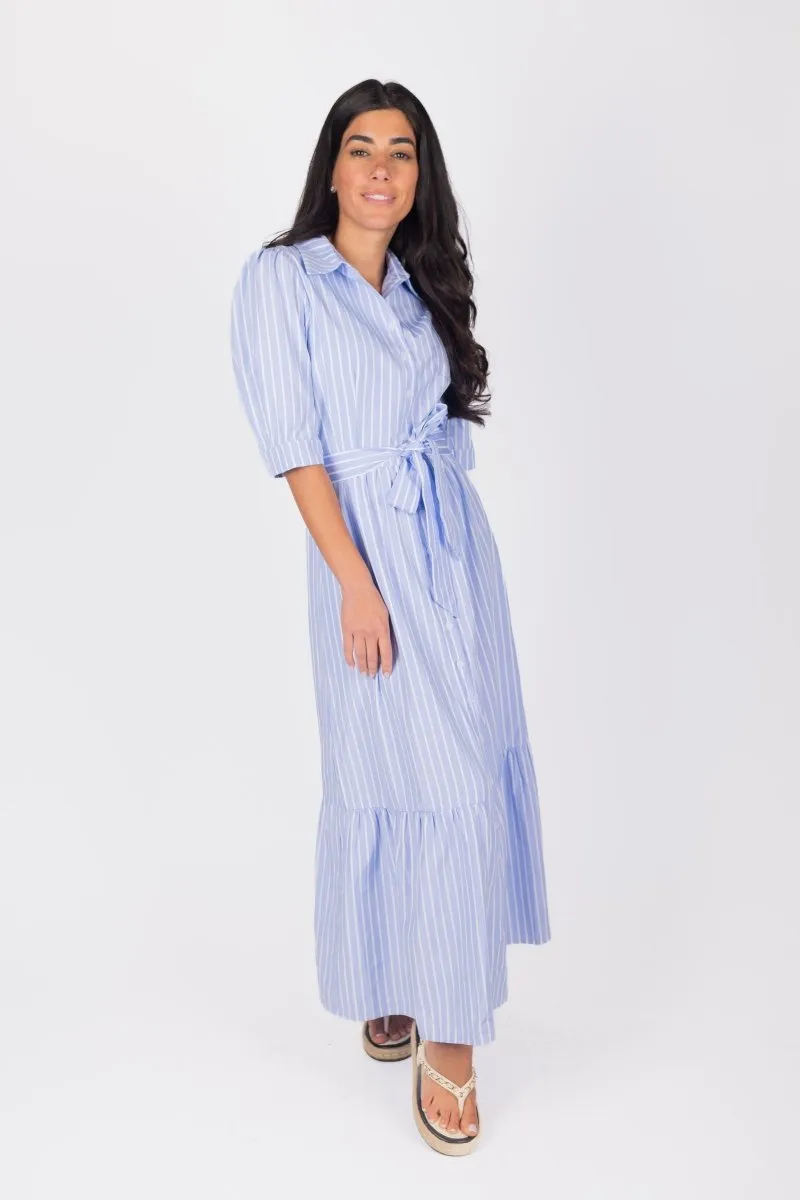 NYLAH DRESS (BLUE STRIPE)