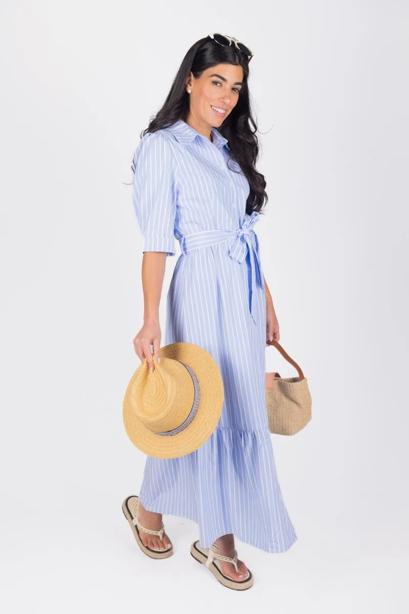 NYLAH DRESS (BLUE STRIPE)