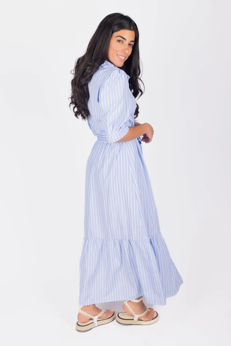 NYLAH DRESS (BLUE STRIPE)