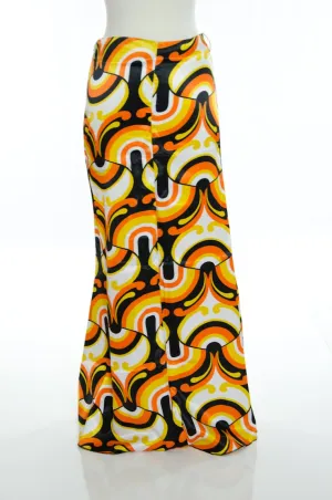 Orange modern Pattern Skirt