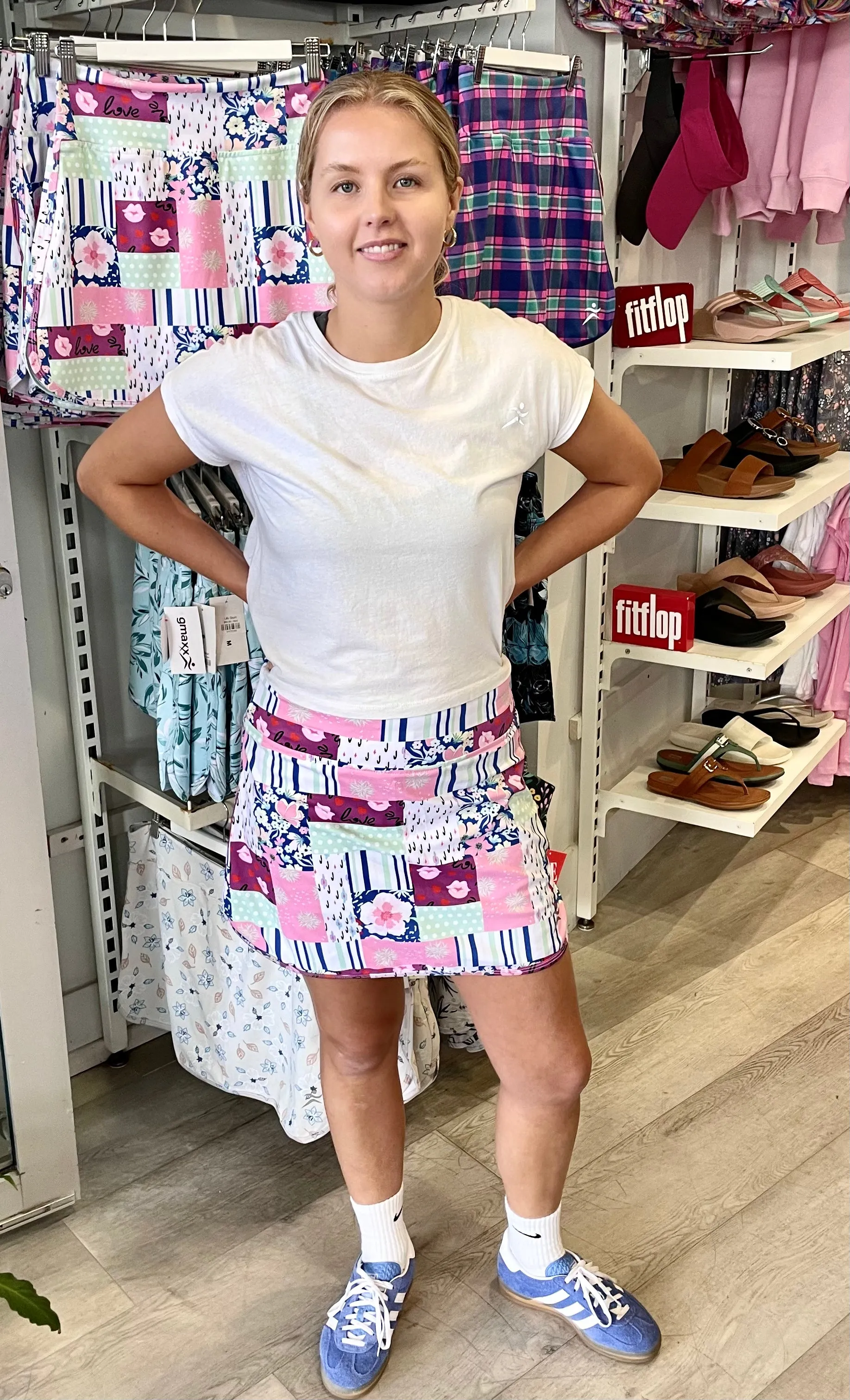 Patchwork Skort with Pockets