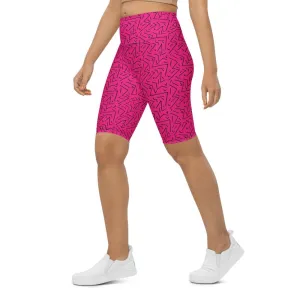 Pink Black Line Bike Shorts