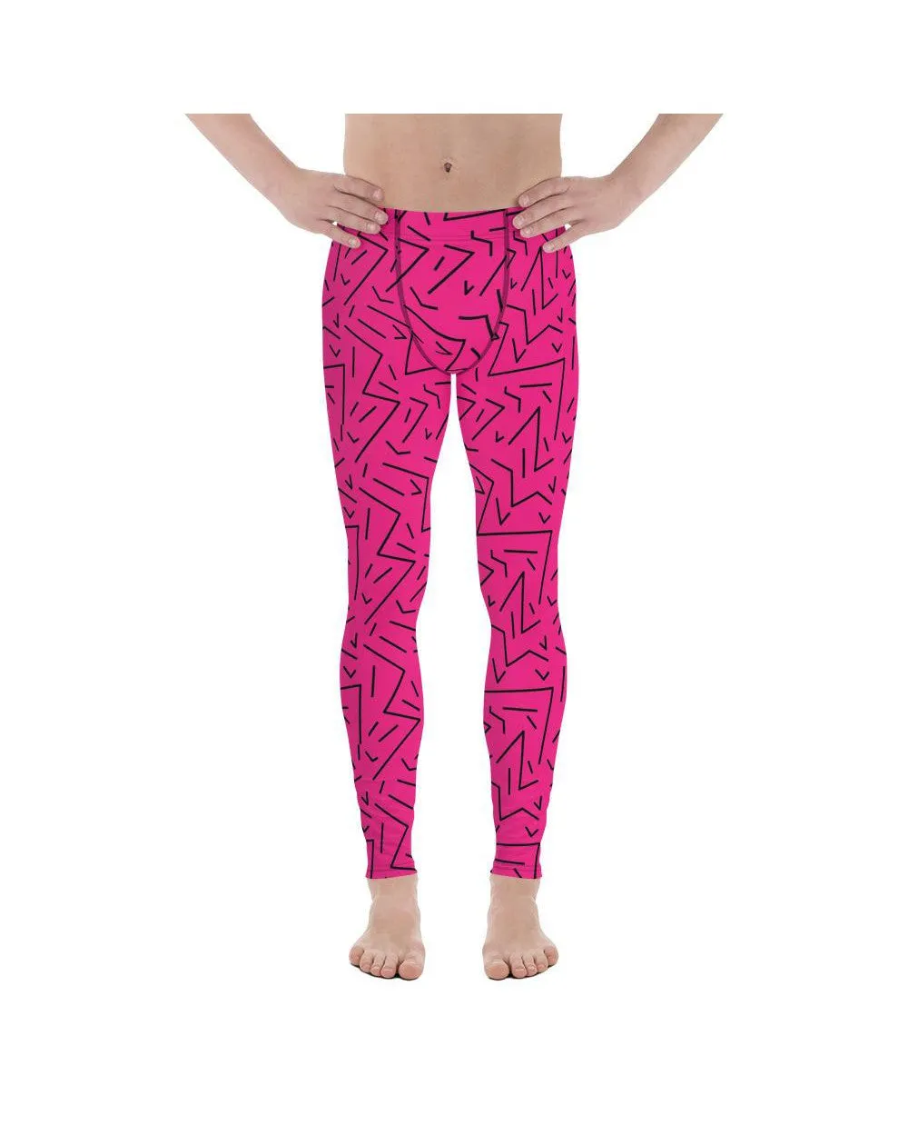 Pink Black Line Meggings