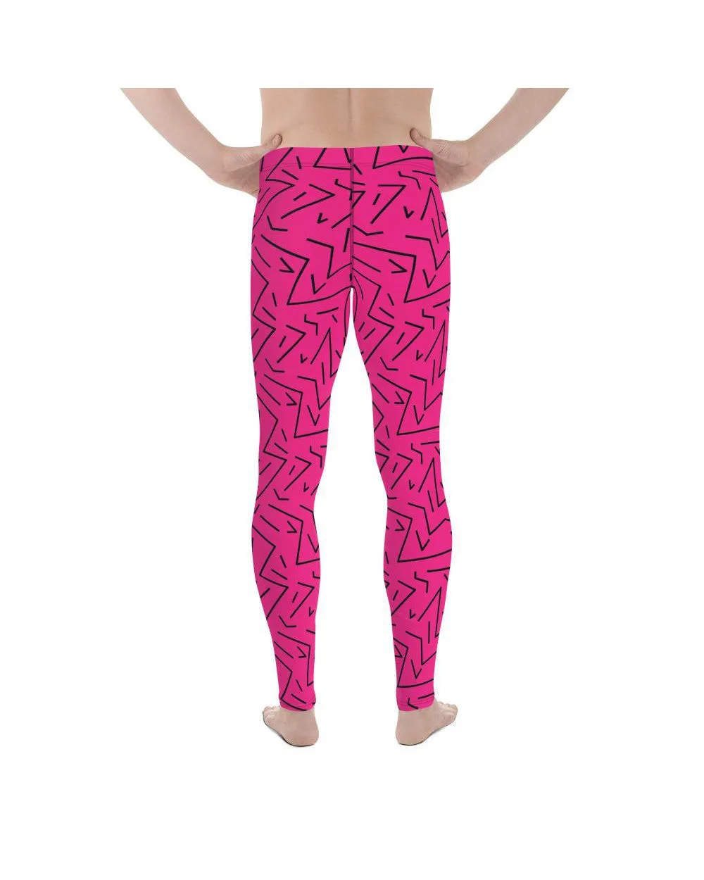 Pink Black Line Meggings