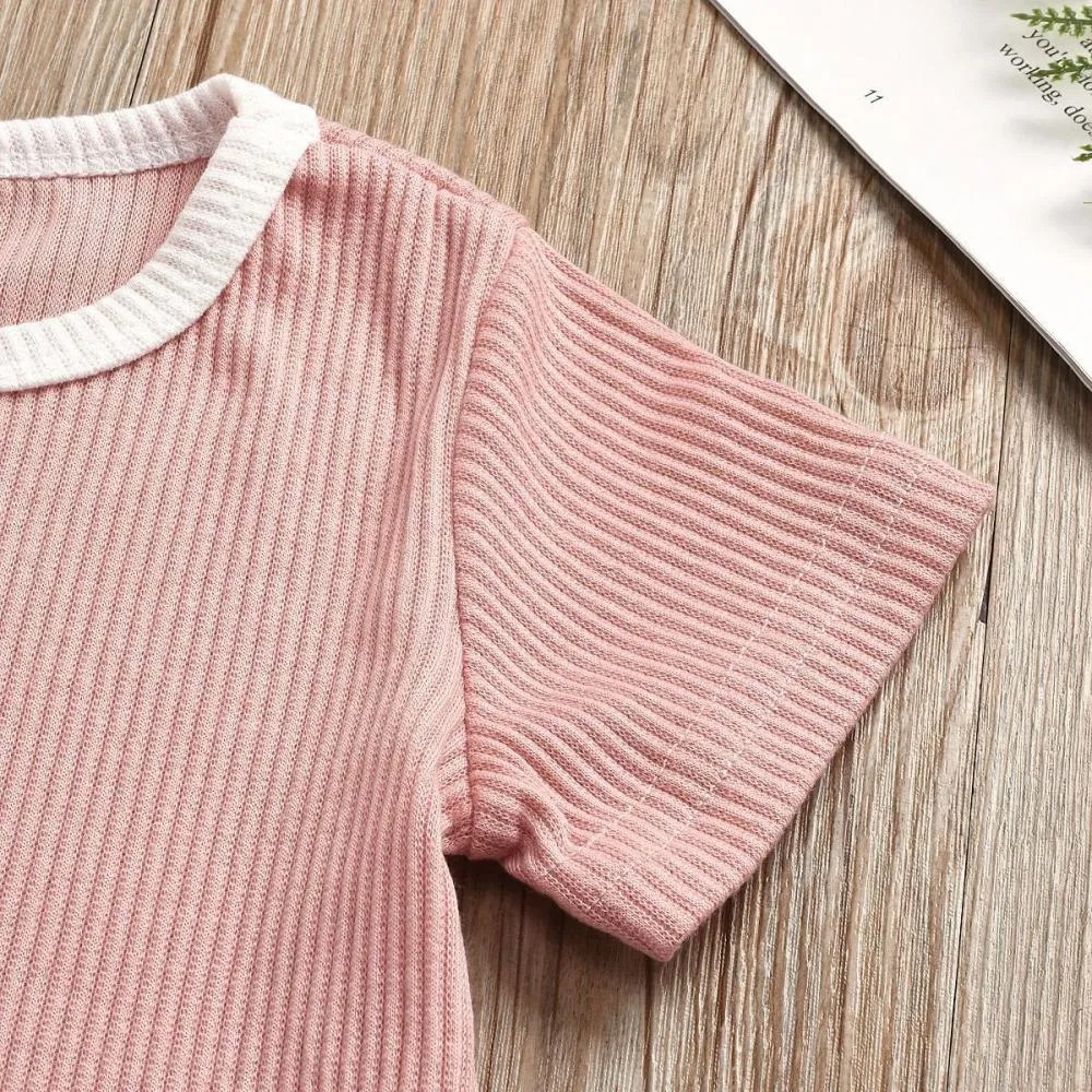 Pit Strip Short-Sleeved Two-Piece Summer Boys And Girls Baby Suits Wholesale Baby Clothes
