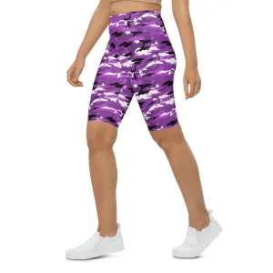 Purple Camo Bike Shorts