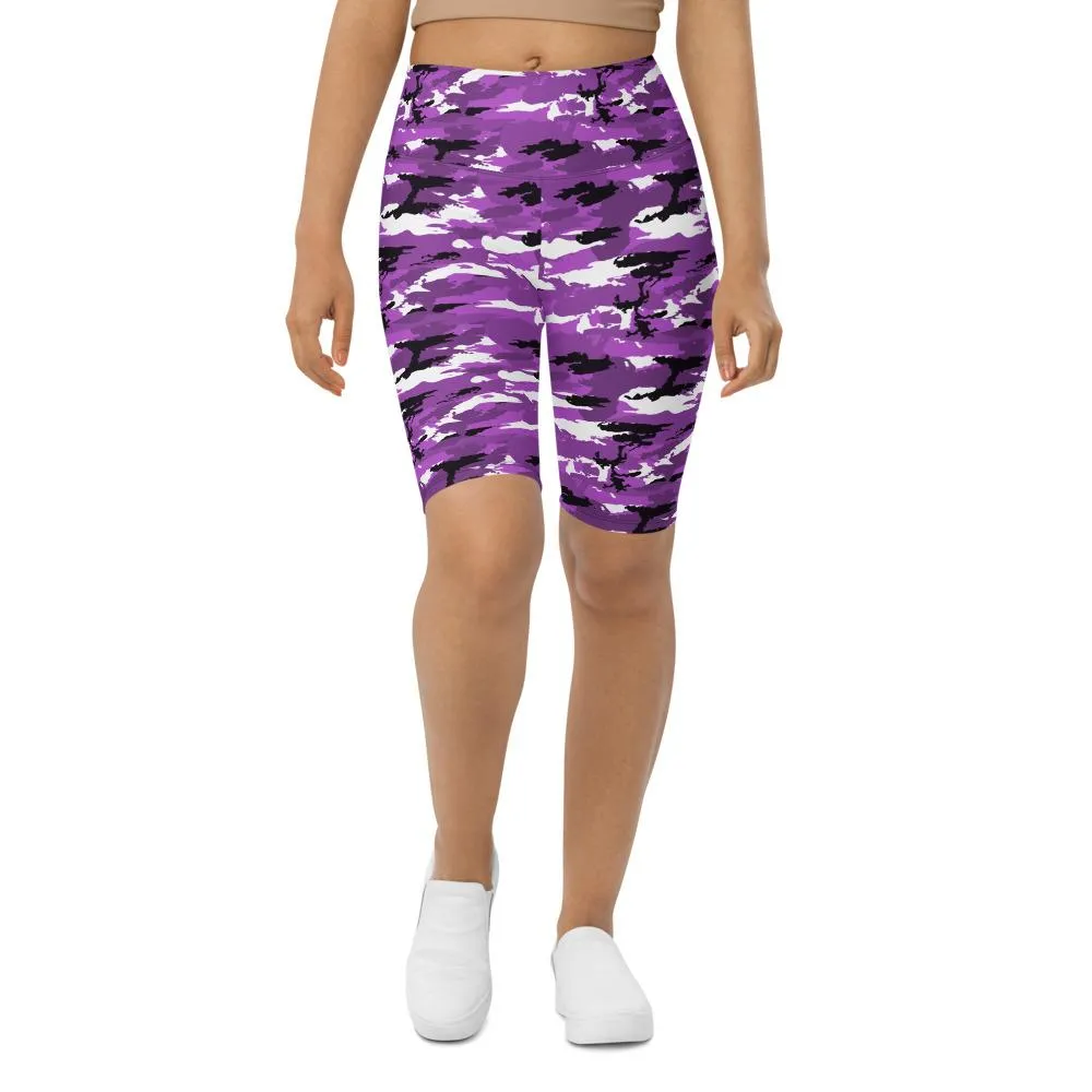 Purple Camo Bike Shorts