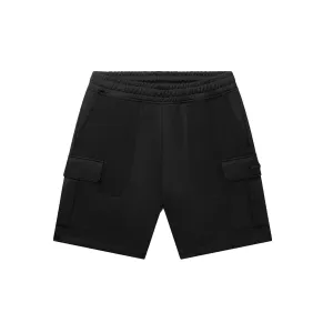 Q  Regular Fit Cargo Shorts Jet Black