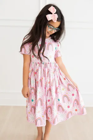 Rainbow Daisies S/S Twirl Dress