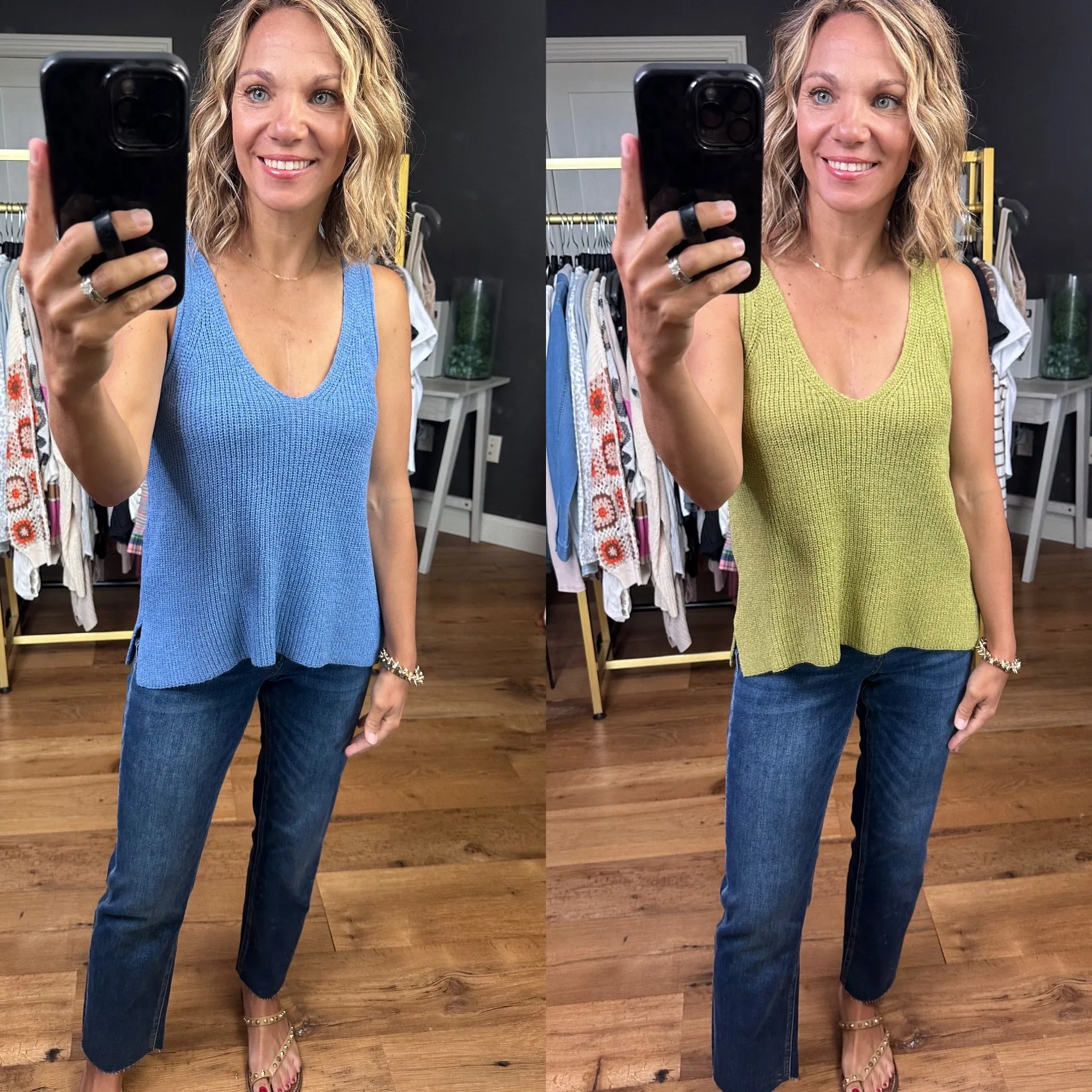 Read Into It Knit V-Neck Top - Multiple Options