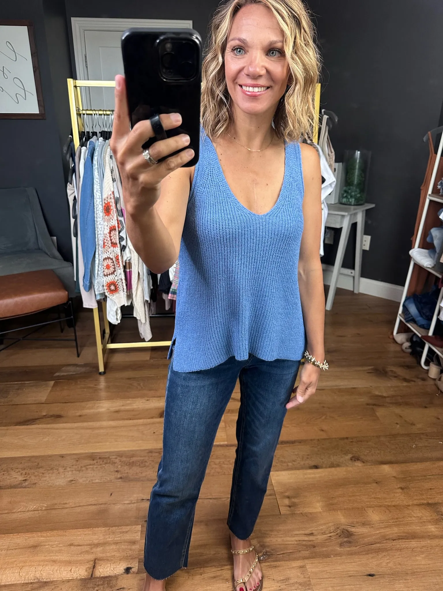 Read Into It Knit V-Neck Top - Multiple Options