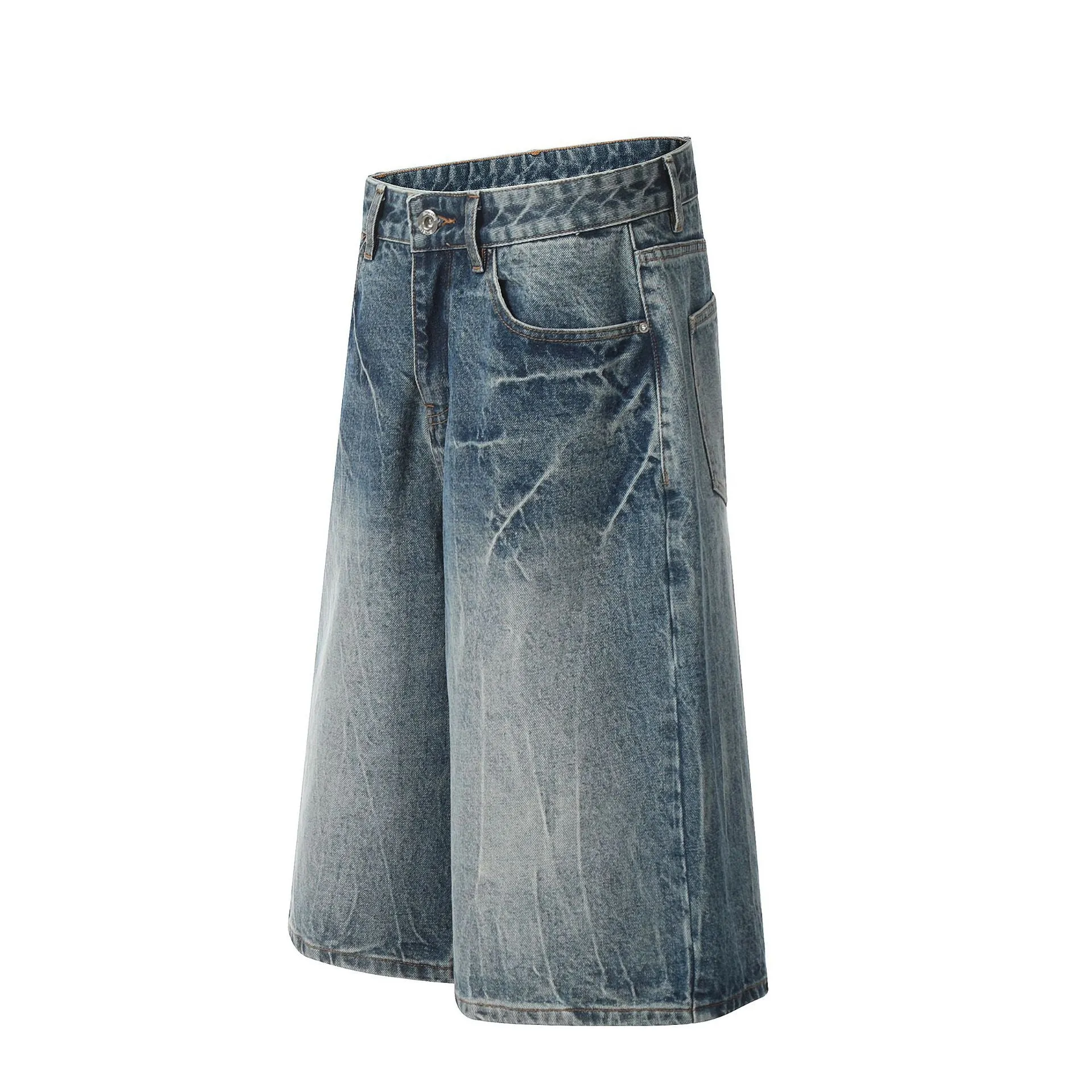 relaxed fit trendy denim shorts