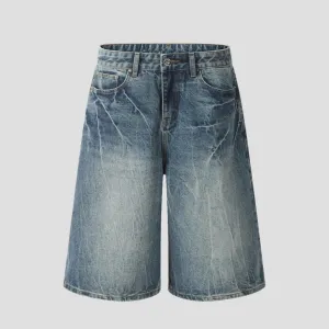 relaxed fit trendy denim shorts