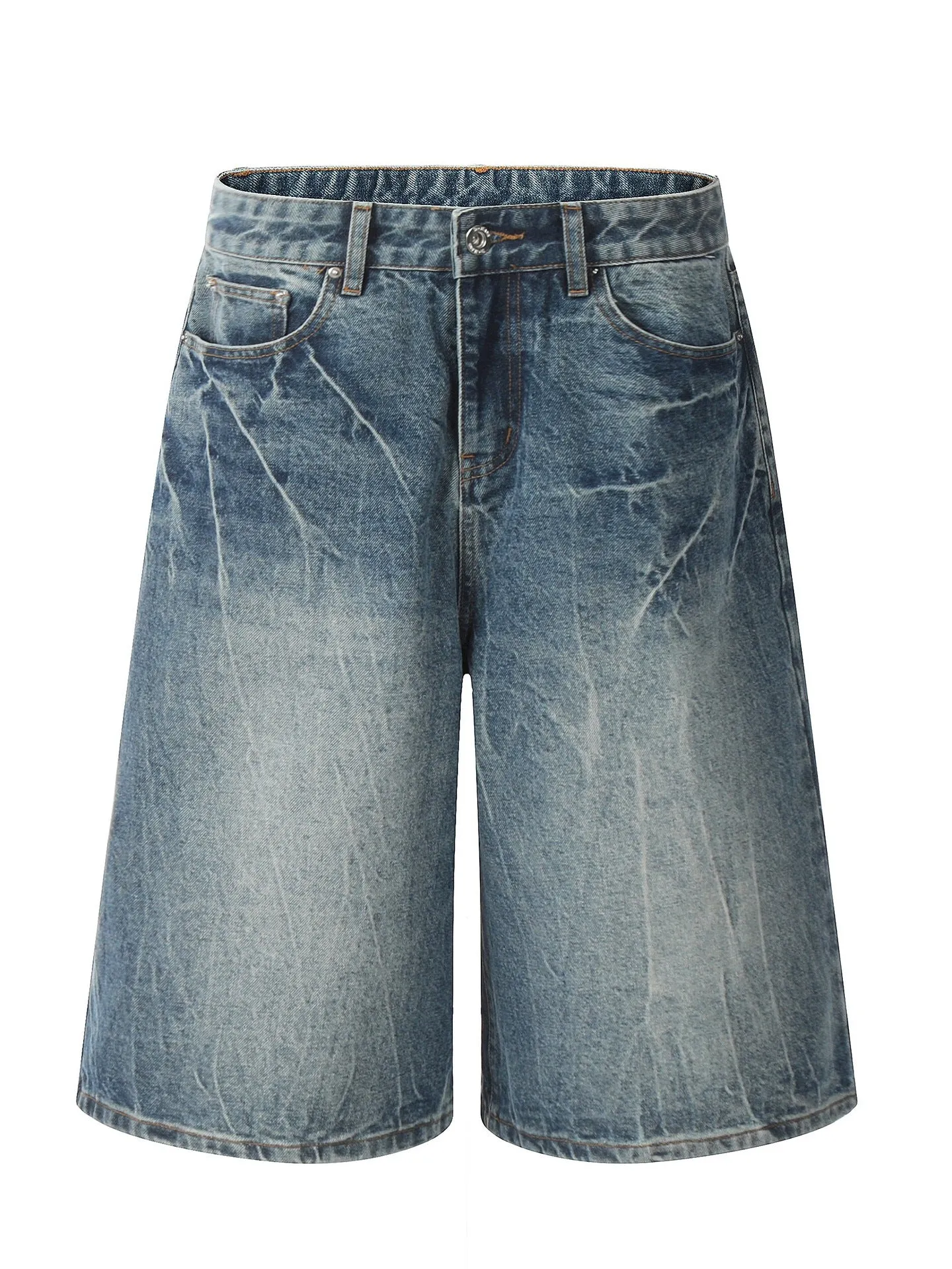 relaxed fit trendy denim shorts