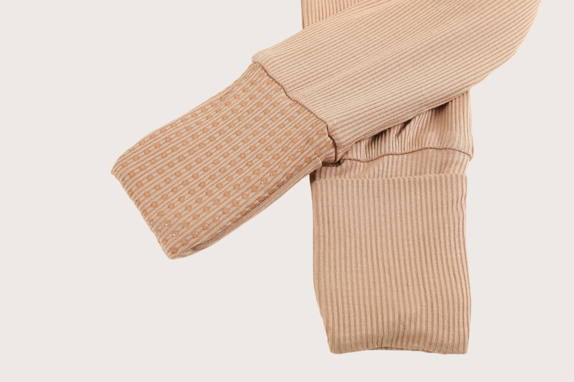 Ribbed Rompers - Sand