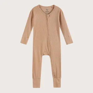 Ribbed Rompers - Sand
