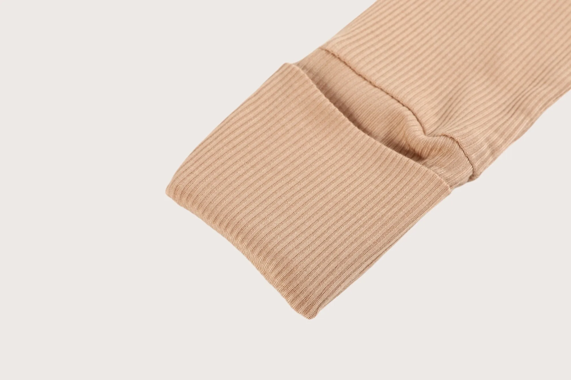 Ribbed Rompers - Sand