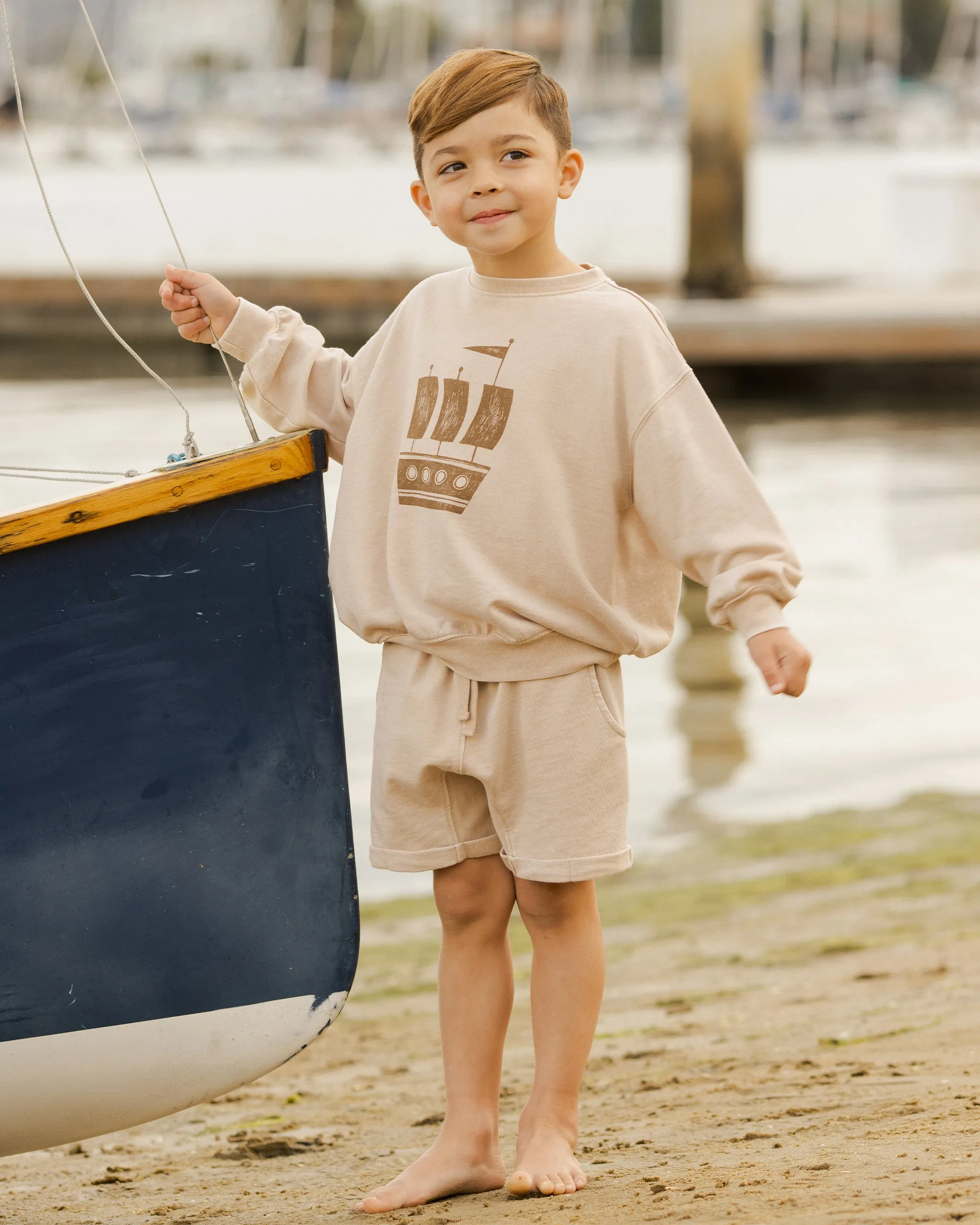 Rylee & Cru Oat Relaxed Short