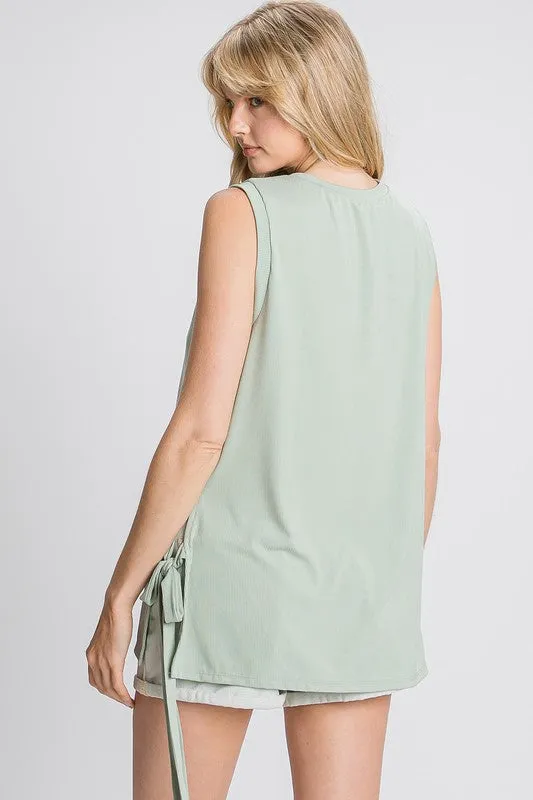 Sage Side-Tie Tank