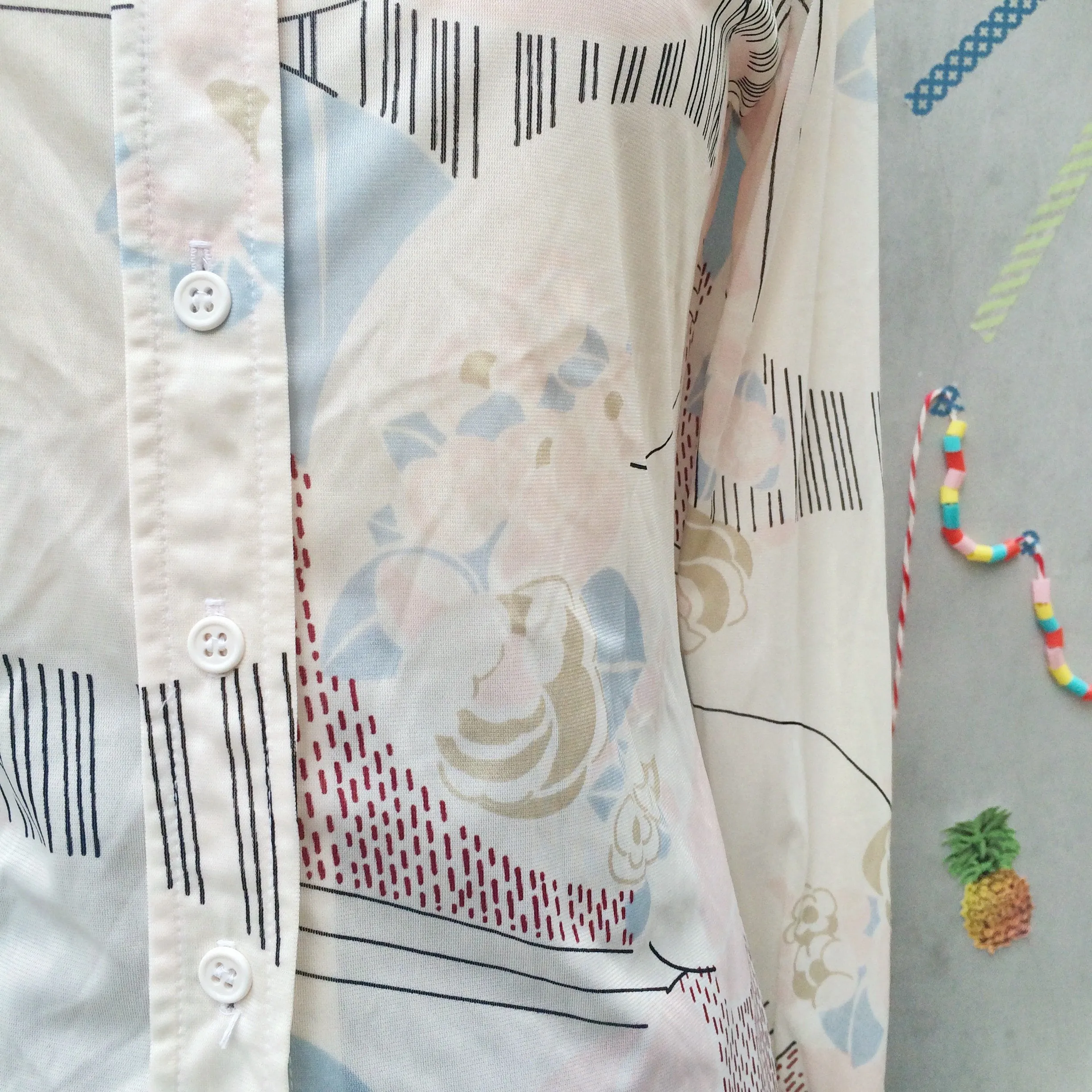 SALE! | Pale Rose by Comparison | Vintage 1970s pastel rose and stripes shirt