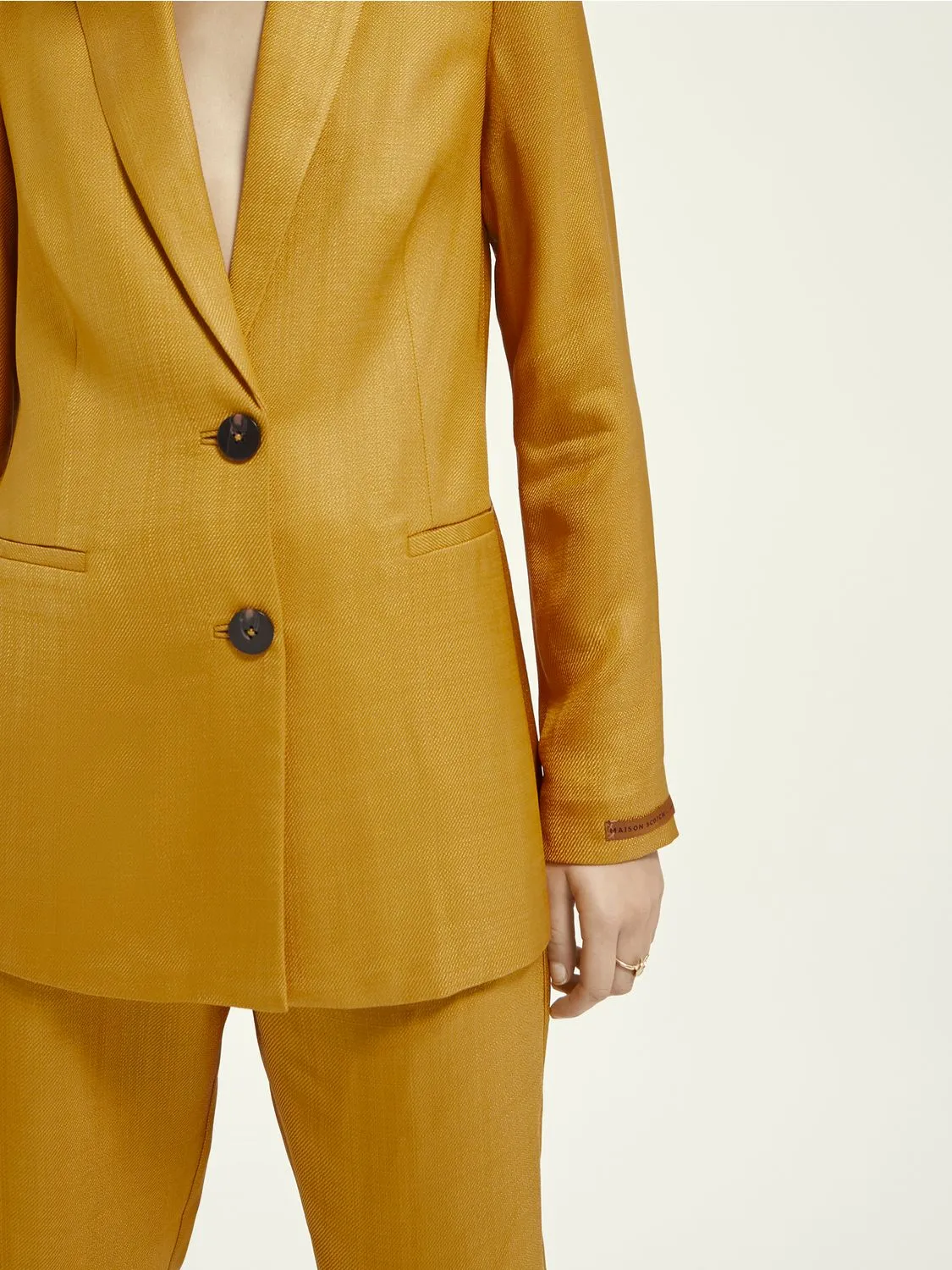 Scotch & Soda Blazer In Shiny Twill Quality - Marigold