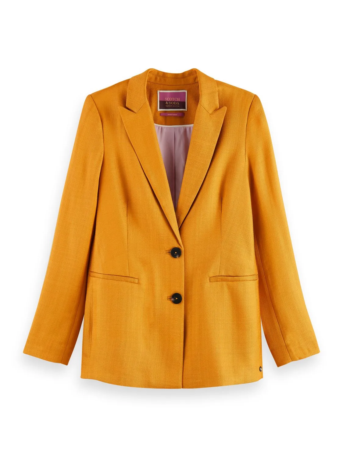 Scotch & Soda Blazer In Shiny Twill Quality - Marigold
