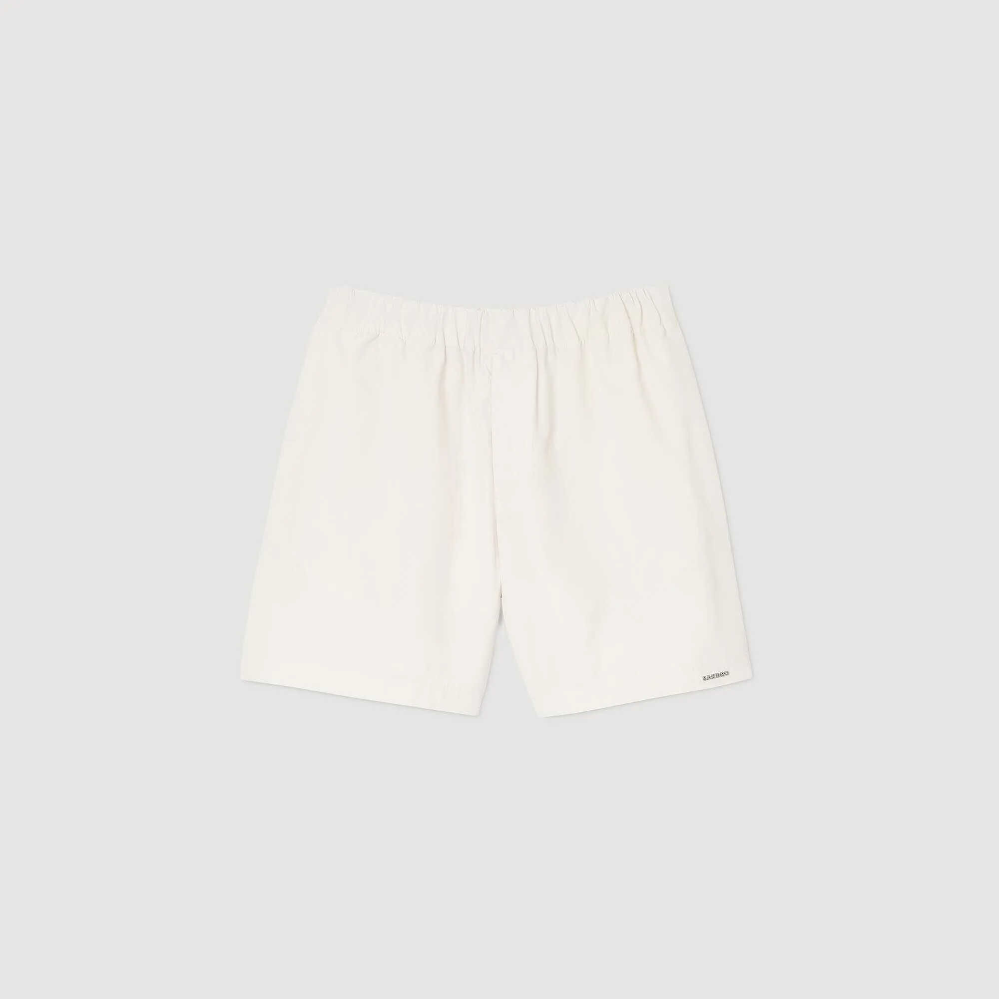 Short Tech Technical Fabric Bermuda Shorts Ivory