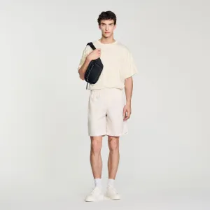 Short Tech Technical Fabric Bermuda Shorts Ivory