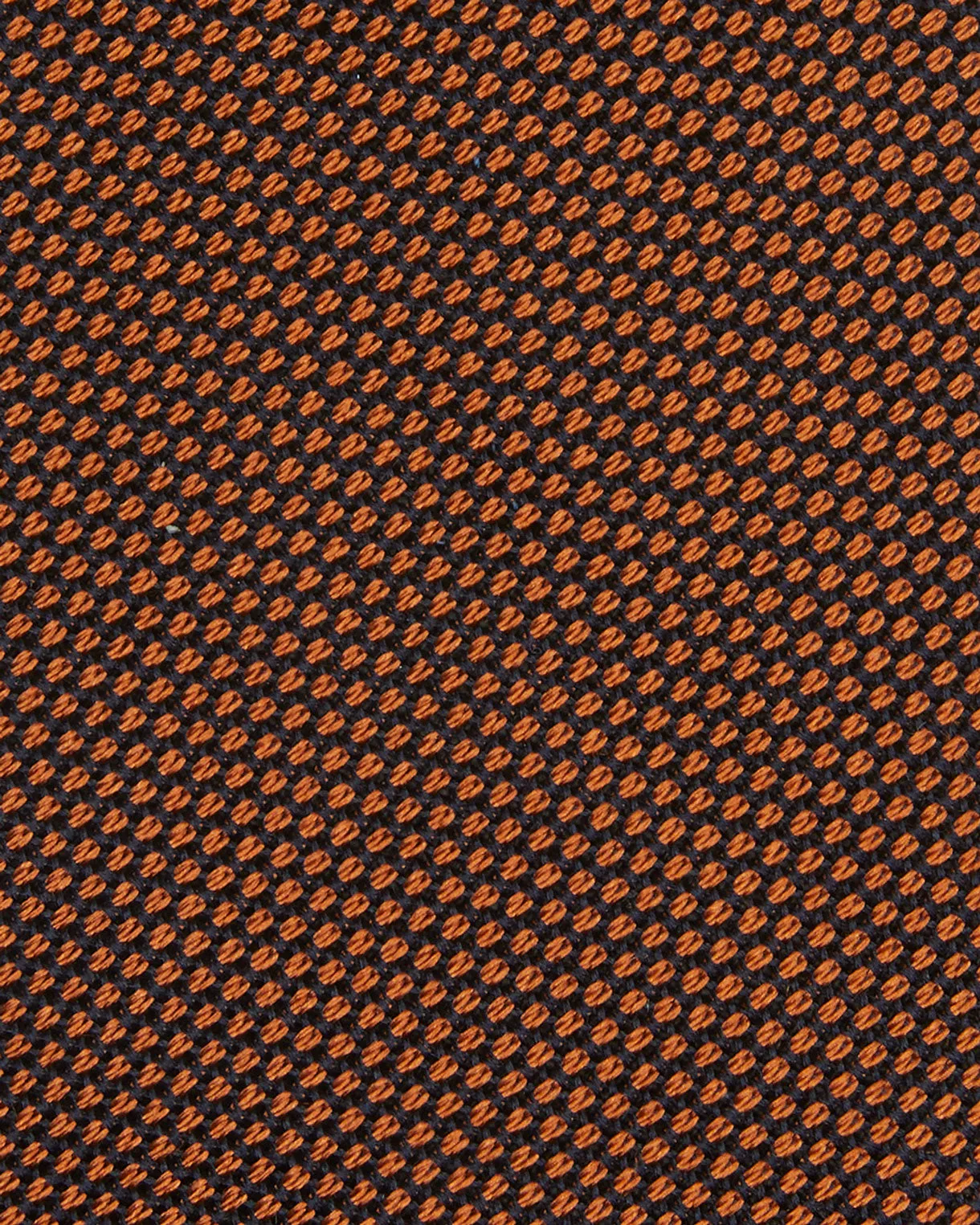 Silk Fino Grenadine Tie in Ginger/Navy