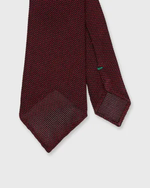 Silk Fino Grenadine Tie in Red/Navy