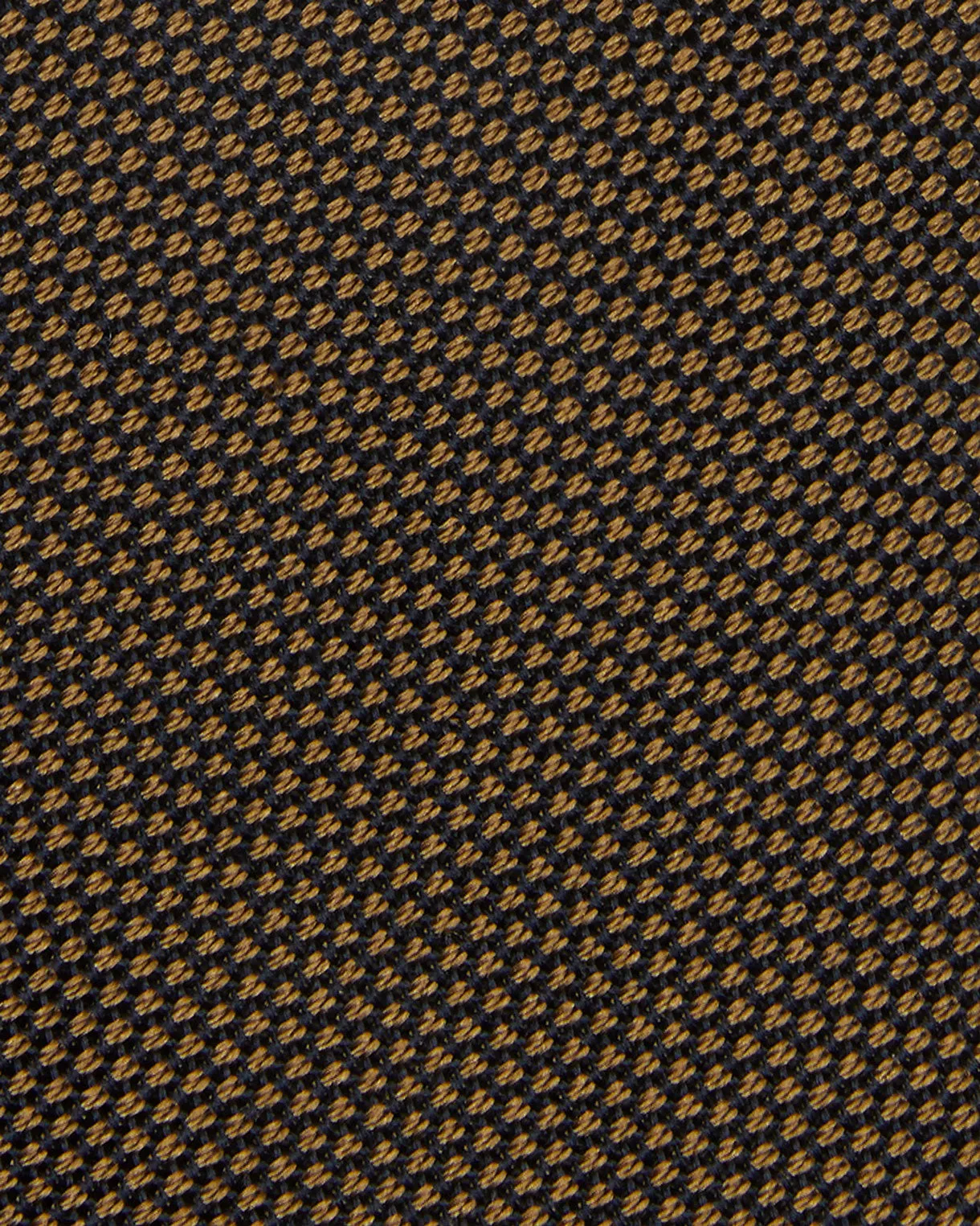 Silk Fino Grenadine Tie in Tan/Navy
