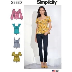 Simplicity Sewing Pattern S8880 Misses' Tops