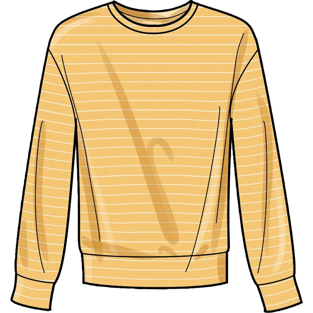 Simplicity Sewing Pattern S9337 Unisex Knits Only Tops, Pants and Shorts