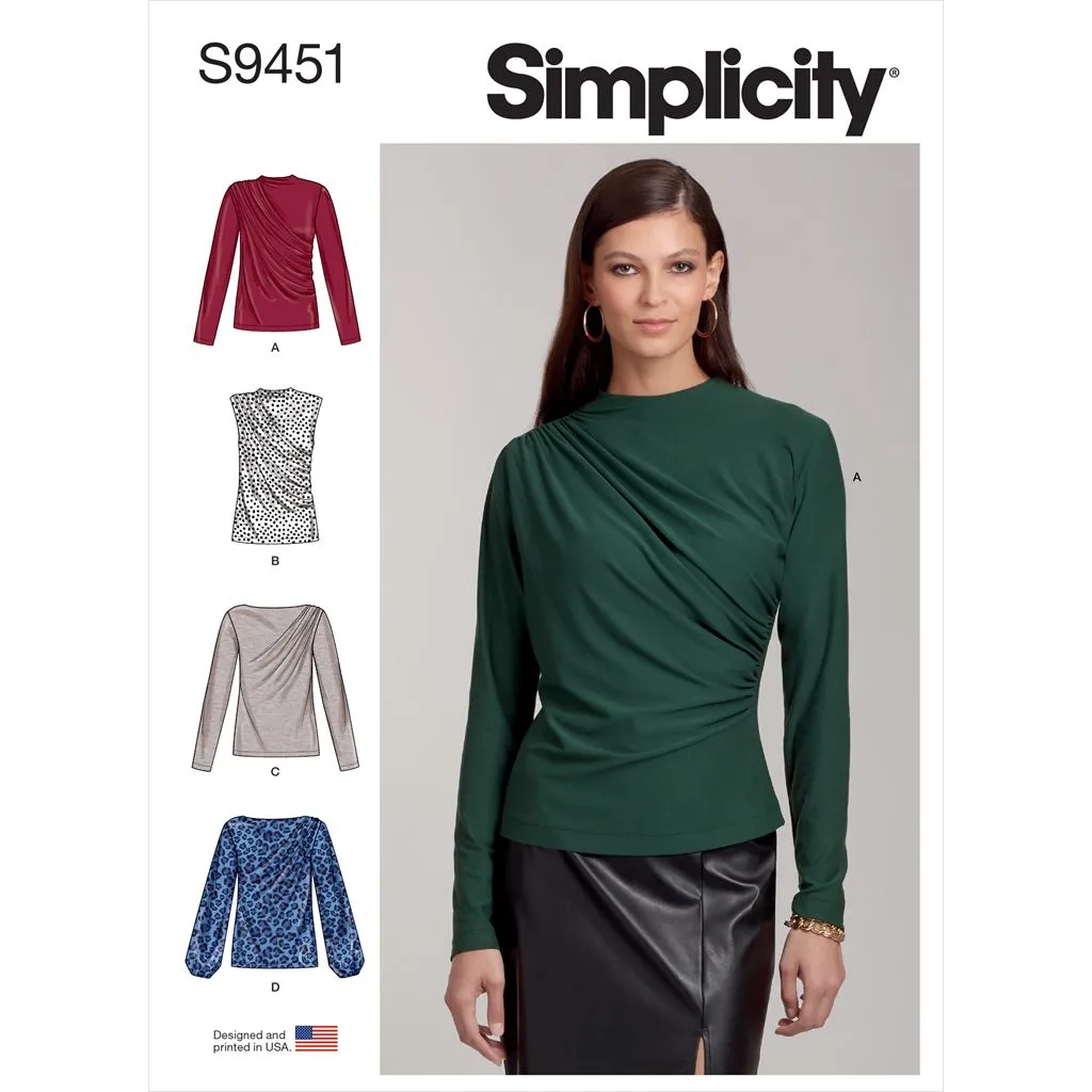Simplicity Sewing Pattern S9451 Misses' Knit Tops