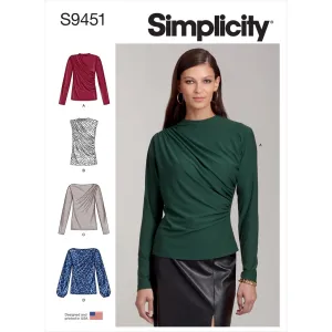 Simplicity Sewing Pattern S9451 Misses' Knit Tops