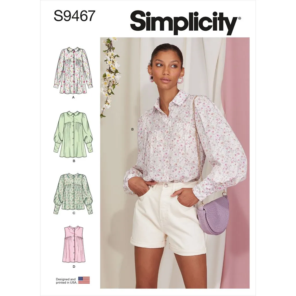 Simplicity Sewing Pattern S9467 Misses' Tops