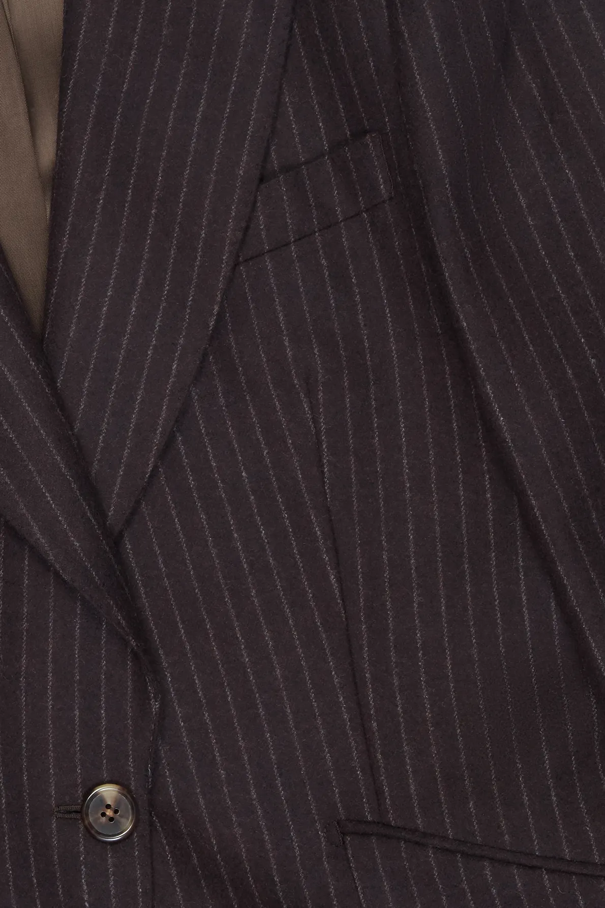 Single Breasted Jacket in Wool Pinstripe