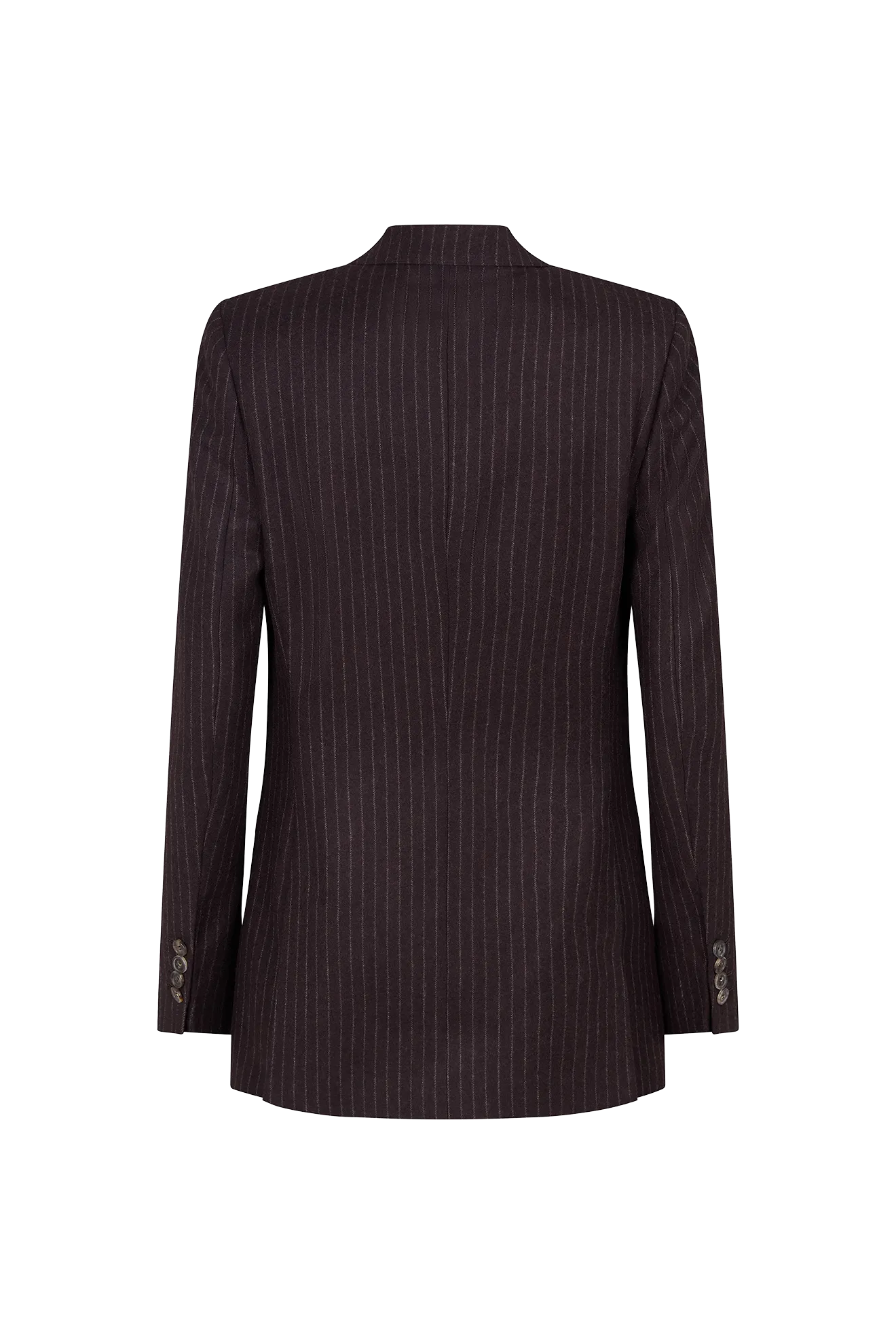 Single Breasted Jacket in Wool Pinstripe