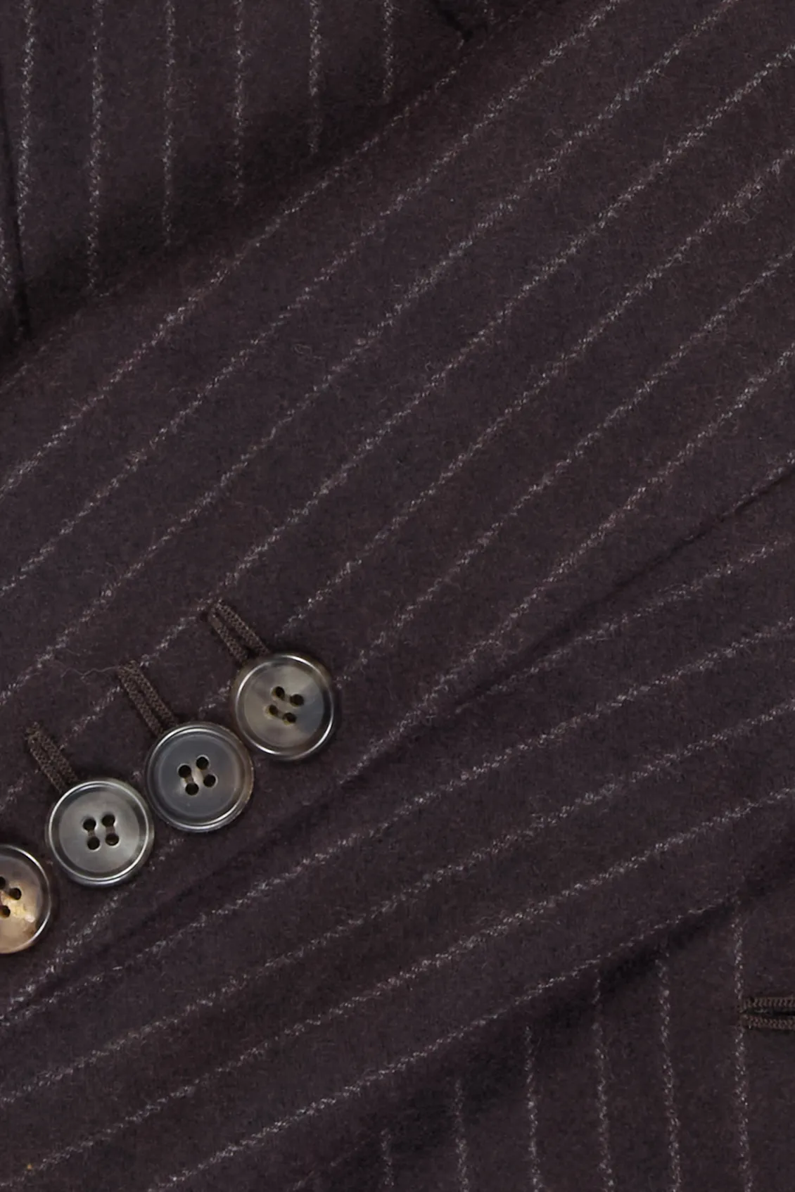 Single Breasted Jacket in Wool Pinstripe