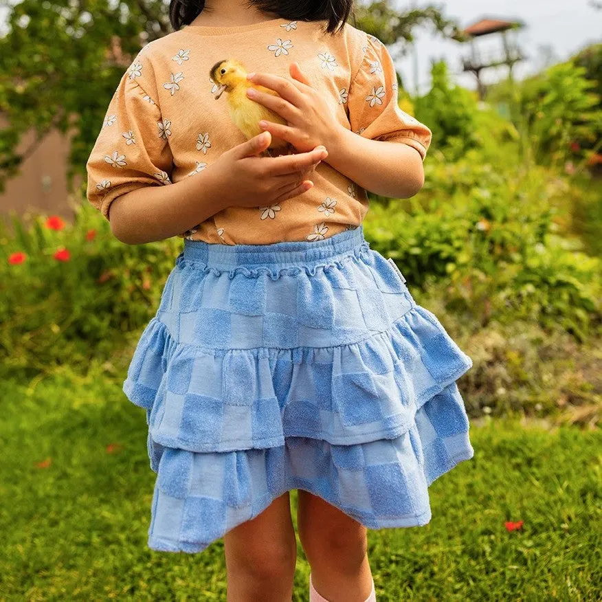 Skirt Terry Blocks Breezy Blue