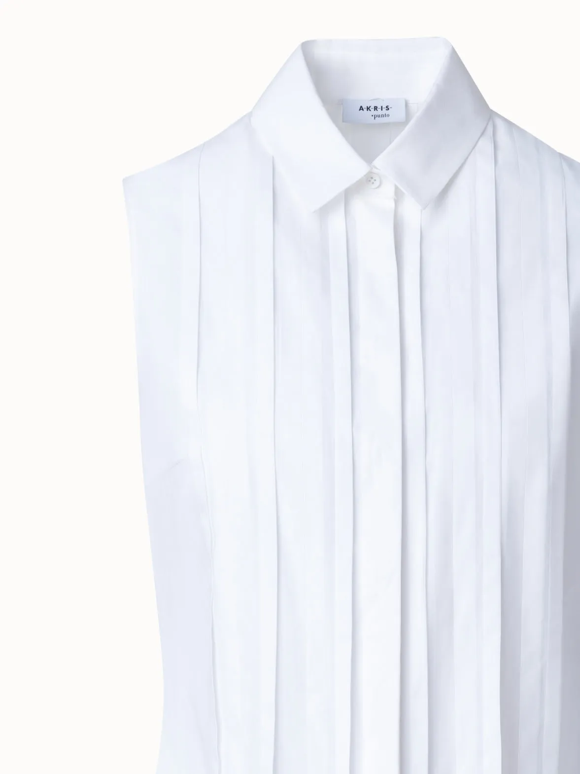 Sleeveless Cotton Poplin Blouse