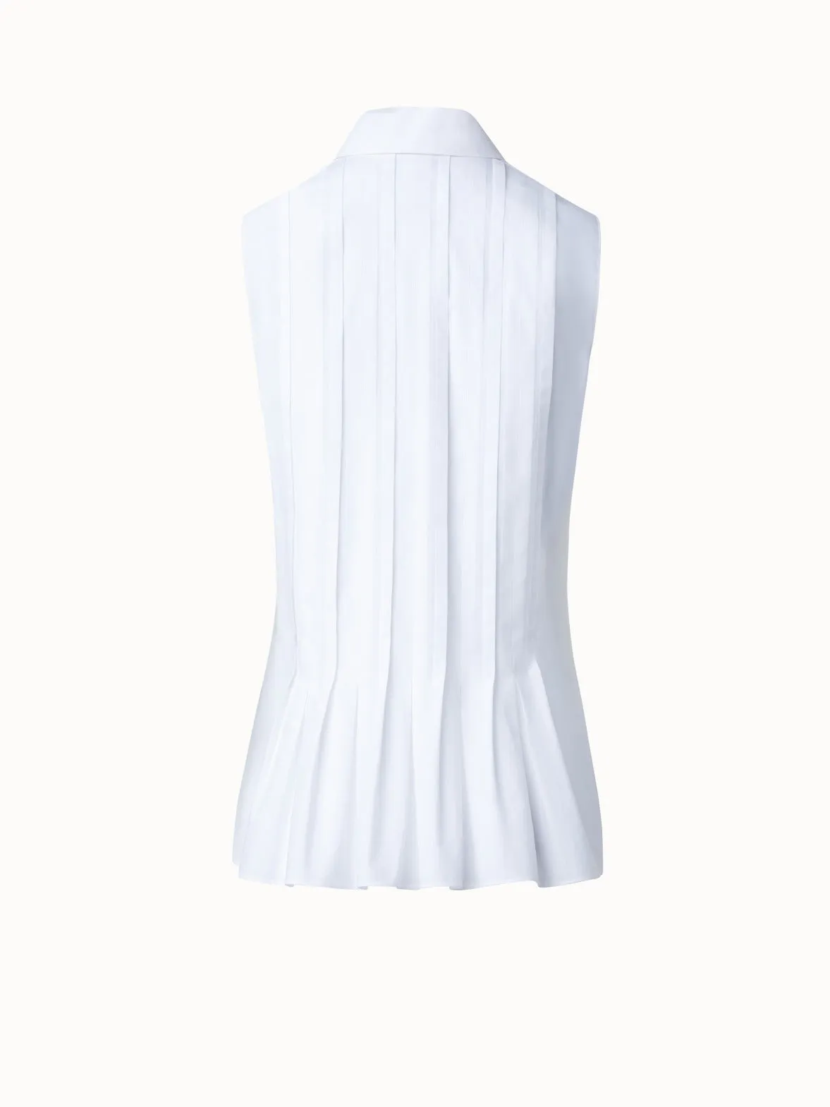 Sleeveless Cotton Poplin Blouse