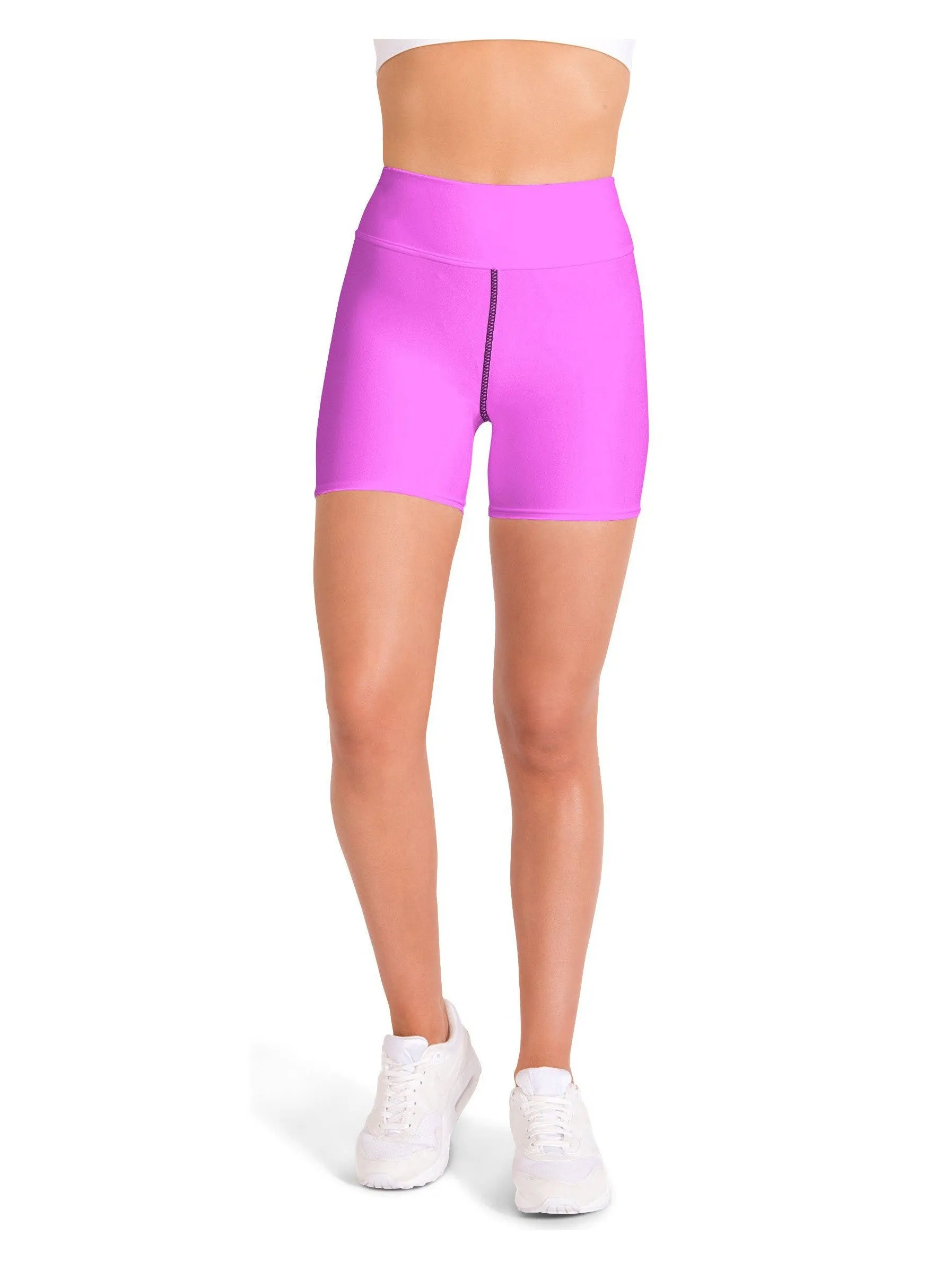 Solid Baby Pink Yoga Shorts
