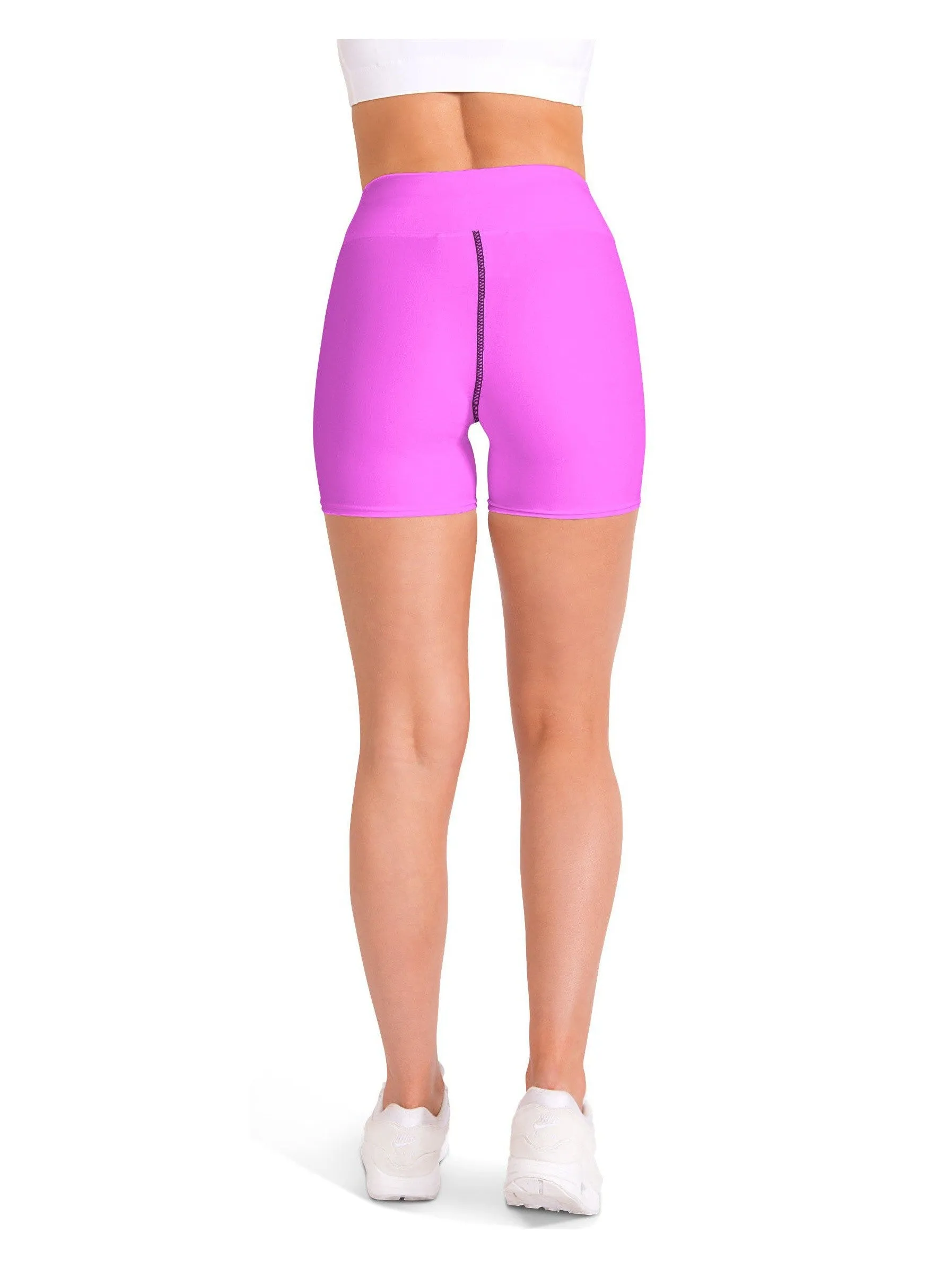 Solid Baby Pink Yoga Shorts
