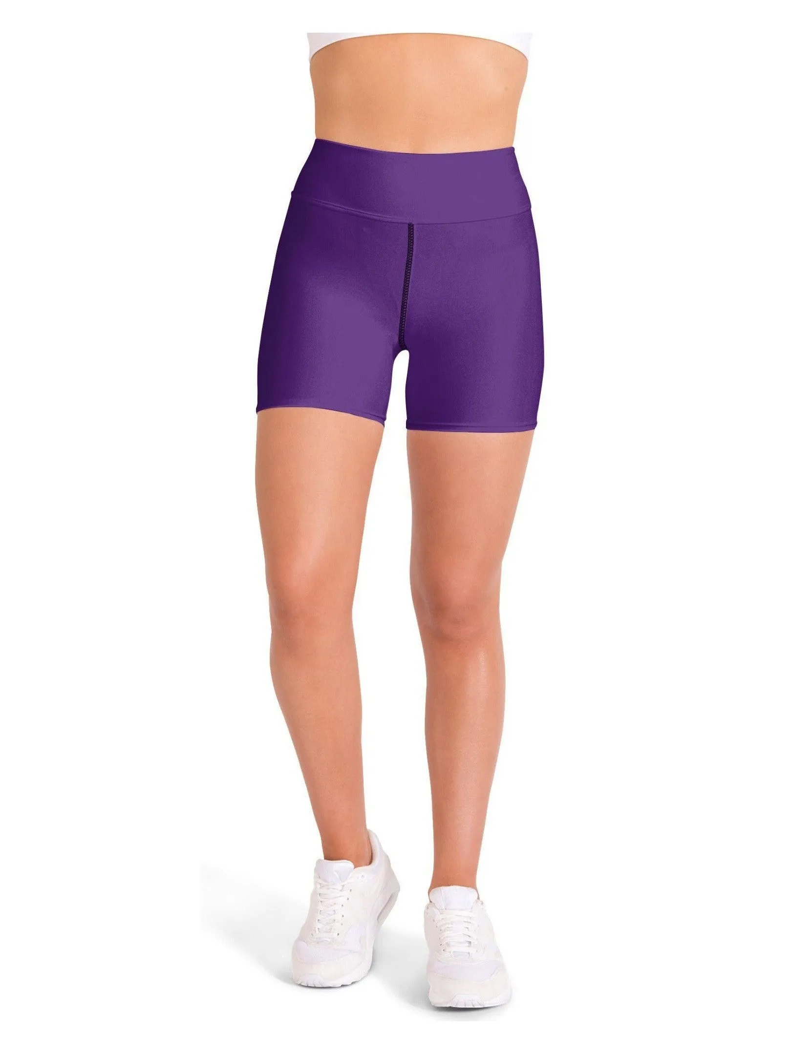 Solid Deep Purple Yoga Shorts